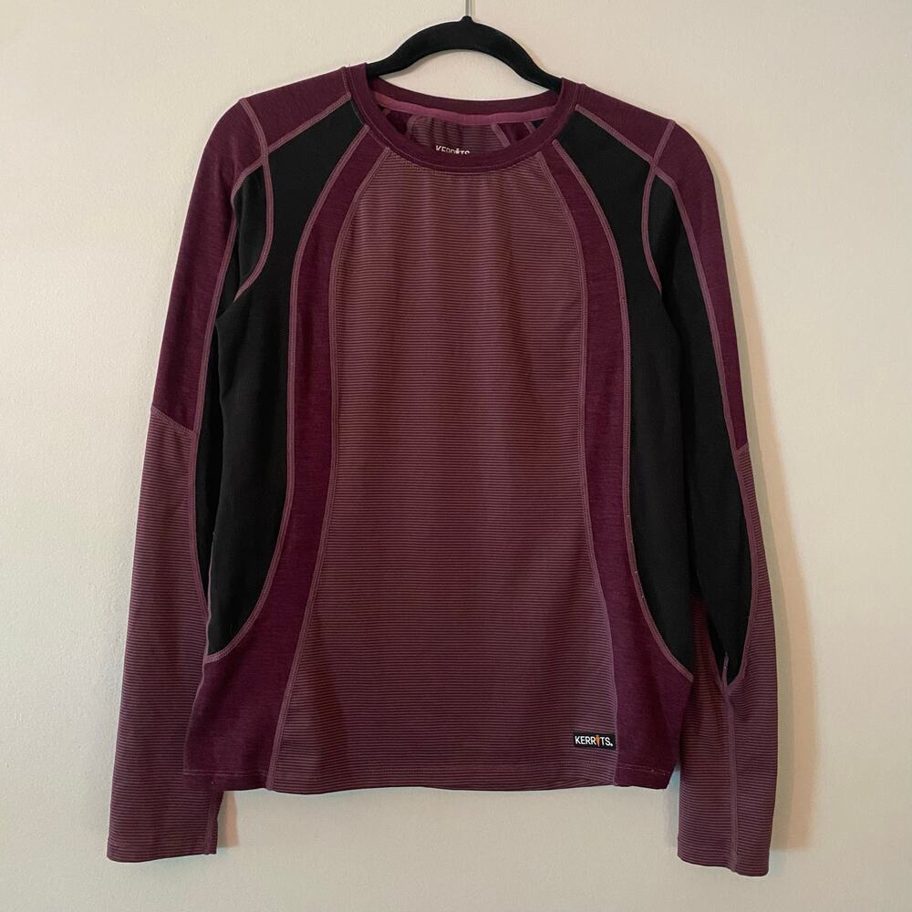 Kerrits Purple Long Sleeve Shirt Equestrian Layering Outdoors Women's size Small